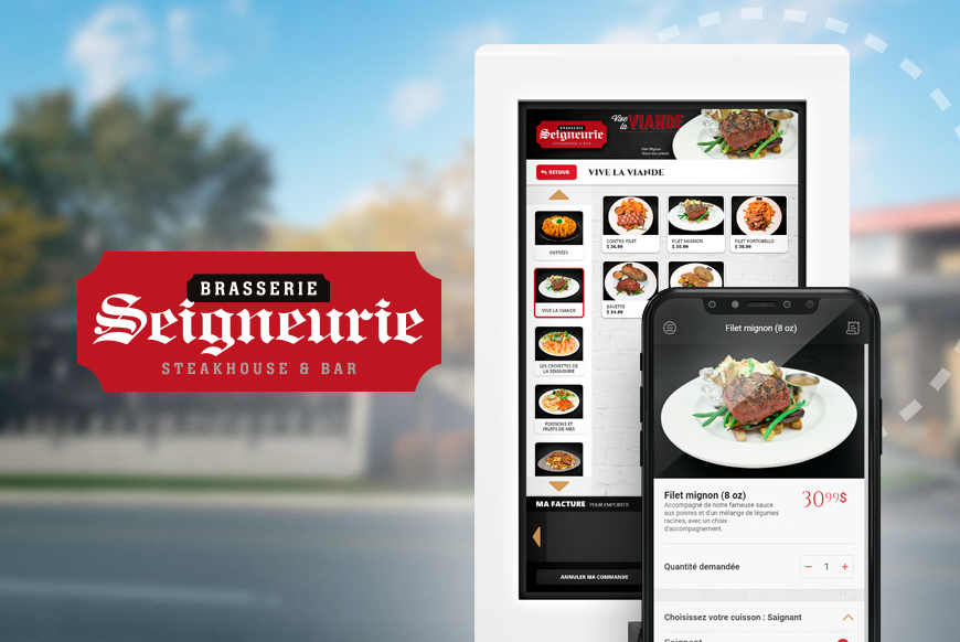 Brasserie Seigneurie - Self-serve kiosk & Online ordering 