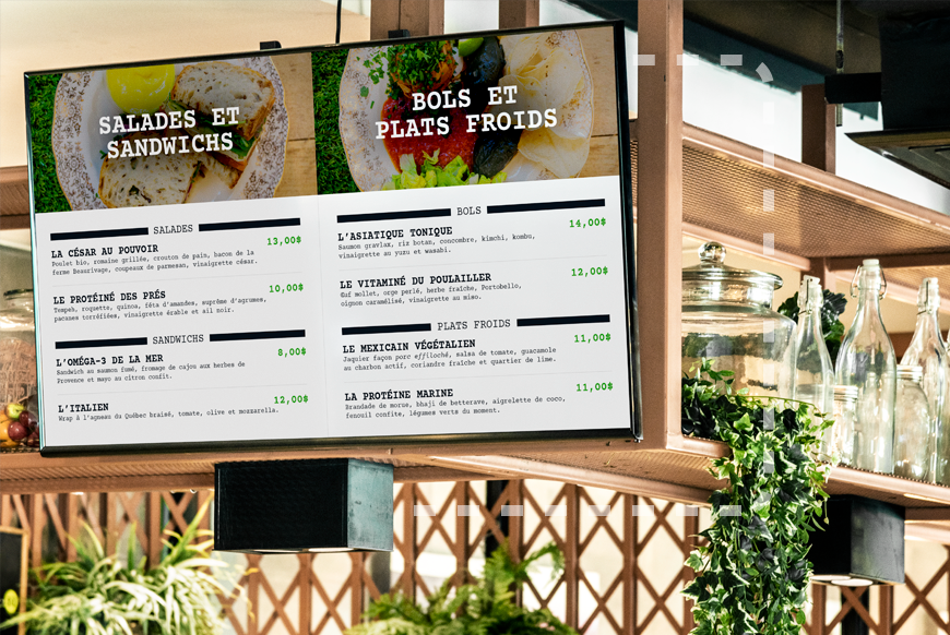 iShopFood - L’affichage numérique pour un menu dynamique